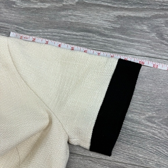 Max Mara Cream Contrast Cuff Dress Classic Shift Style Women’s 16 - Picture 9 of 9